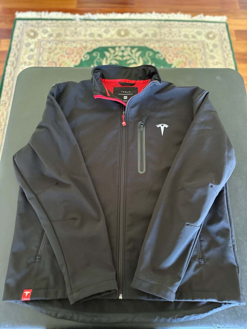 Tesla Motors Men's Black Softshell Full-Zip Corporate Jacket Size XL